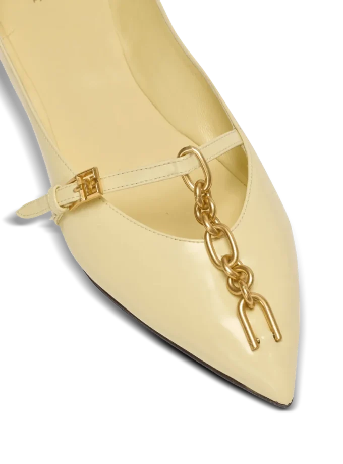 Glänzende Ballerinas aus Lammleder