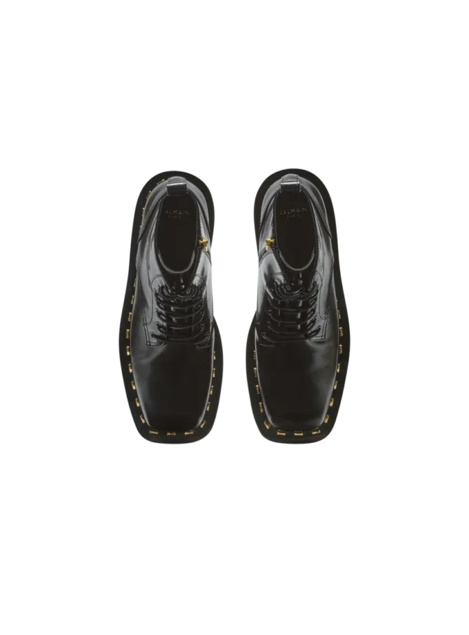 Glänzende Leder-Armeestiefel Glänzende Leder-Armeestiefel