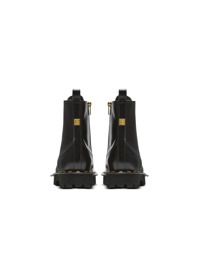 Glänzende Leder-Armeestiefel Glänzende Leder-Armeestiefel