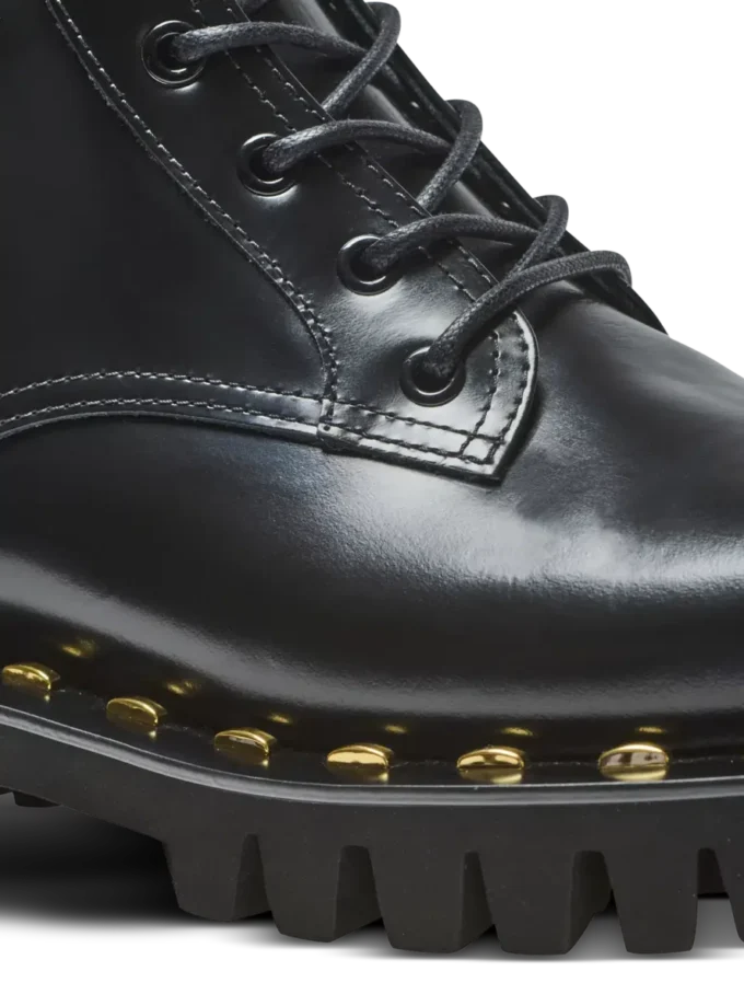 Glänzende Leder-Armeestiefel Glänzende Leder-Armeestiefel
