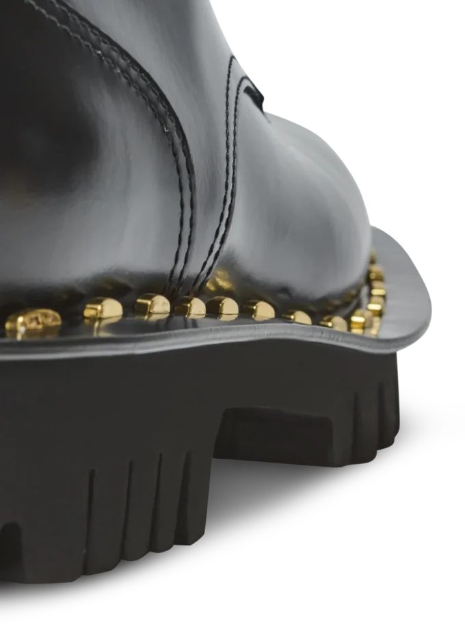 Glänzende Leder-Armeestiefel Glänzende Leder-Armeestiefel