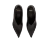 Glänzende Pumps aus Lammleder mit Keilabsatz