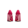 Glänzende Pumps aus Lammleder mit Keilabsatz