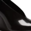 Glänzende Pumps aus Lammleder mit Keilabsatz
