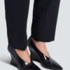 Glänzende Pumps aus Lammleder mit Keilabsatz