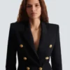 Grain de poudre 6-Knopf-Taillenkleid Grain de poudre 6-Knopf-Taillenkleid
