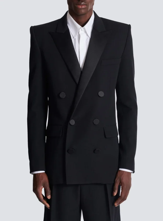 Grain de poudre Blazer mit Satinrevers Grain de poudre Blazer mit Satinrevers