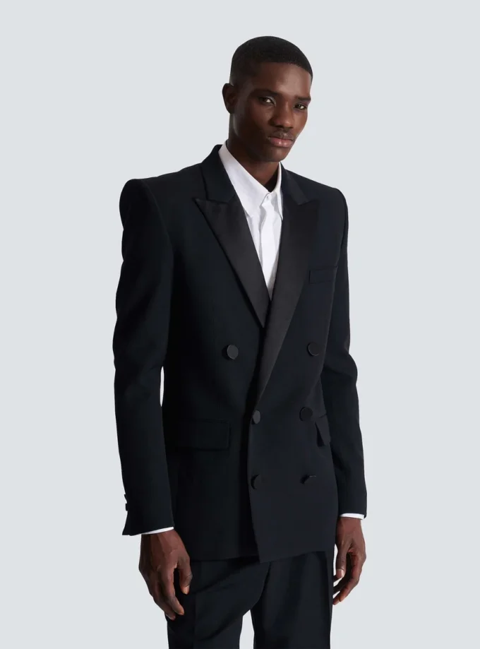 Grain de poudre Blazer mit Satinrevers Grain de poudre Blazer mit Satinrevers
