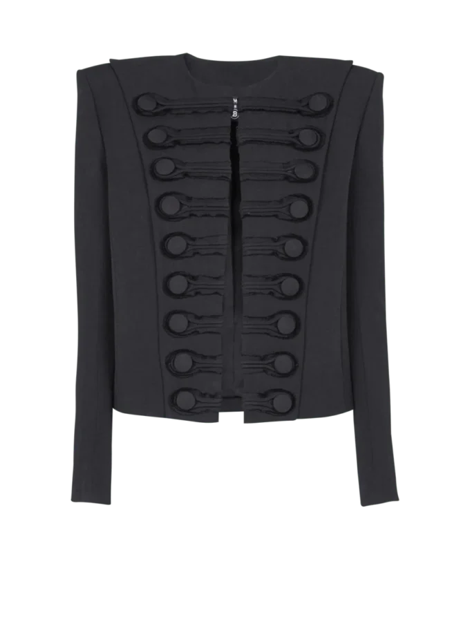 Grain de poudre Spencerjacke mit durchgehendem Schnitt Grain de poudre Spencerjacke mit durchgehendem Schnitt