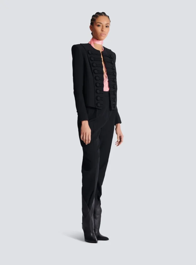 Grain de poudre Spencerjacke mit durchgehendem Schnitt Grain de poudre Spencerjacke mit durchgehendem Schnitt