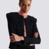Grain de poudre Spencerjacke mit durchgehendem Schnitt Grain de poudre Spencerjacke mit durchgehendem Schnitt