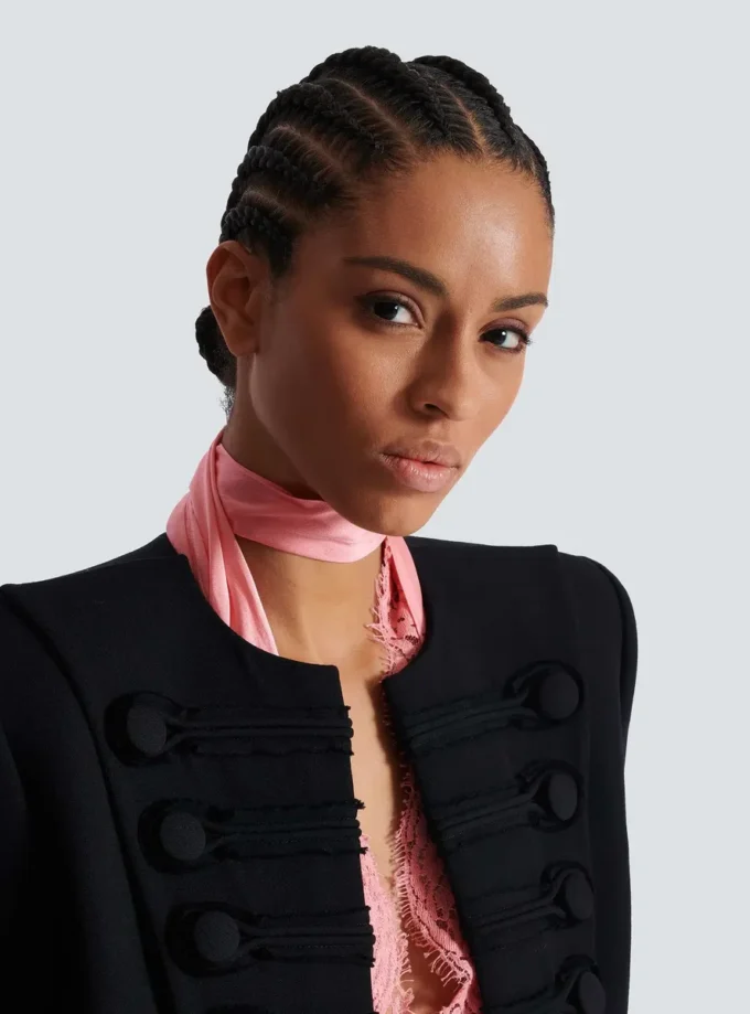 Grain de poudre Spencerjacke mit durchgehendem Schnitt Grain de poudre Spencerjacke mit durchgehendem Schnitt