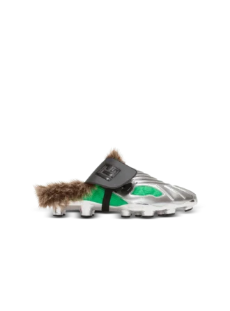 Half Time Mules mit Kunstfellfutter und technischen Stoffen