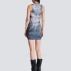 Halterneck-Kleid mit Trompe-l’œil-Strassverzierung Halterneck-Kleid mit Trompe-l’œil-Strassverzierung