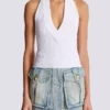 Halterneck-Top mit Zopfmuster Halterneck-Top mit Zopfmuster