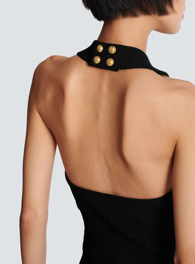 Halterneck-Top mit Zopfmuster Halterneck-Top mit Zopfmuster