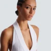 Halterneck-Top mit Zopfmuster Halterneck-Top mit Zopfmuster