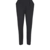 Hoch taillierte Hose mit Grain-de-Poudre-Muster