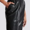 Hoch taillierte Kunstlederhose