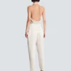 Hoch taillierte Seidenhose Hoch taillierte Seidenhose