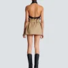 Hoch taillierter Gabardine-Rock Hoch taillierter Gabardine-Rock