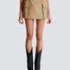 Hoch taillierter Gabardine-Rock Hoch taillierter Gabardine-Rock