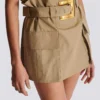 Hoch taillierter Gabardine-Rock Hoch taillierter Gabardine-Rock