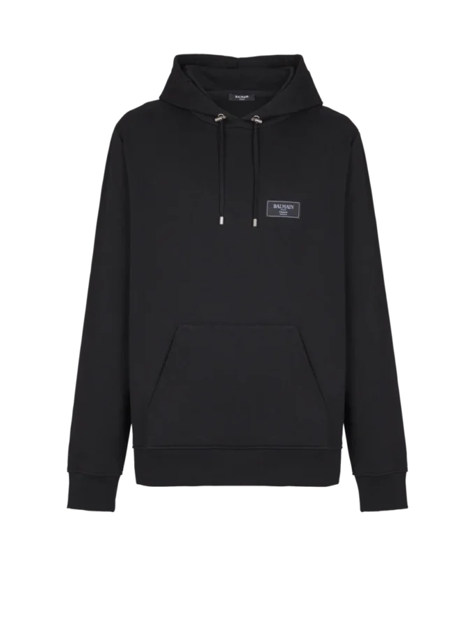 Hoodie mit Balmain Couture-Label Hoodie mit Balmain Couture-Label