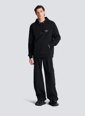 Hoodie mit Balmain Couture-Label