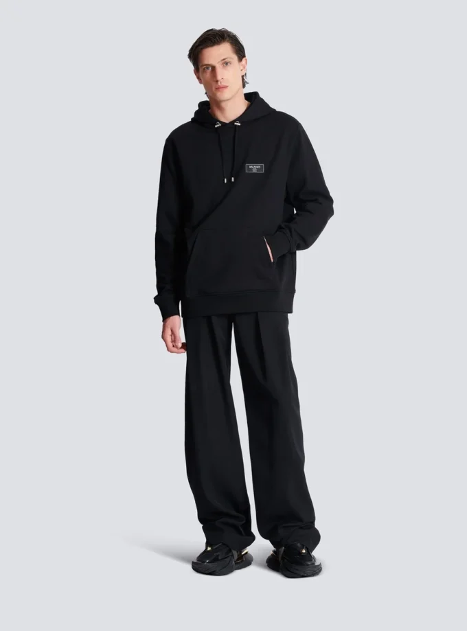 Hoodie mit Balmain Couture-Label Hoodie mit Balmain Couture-Label