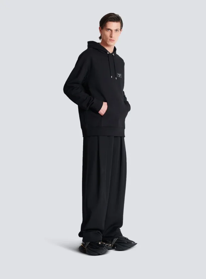 Hoodie mit Balmain Couture-Label Hoodie mit Balmain Couture-Label