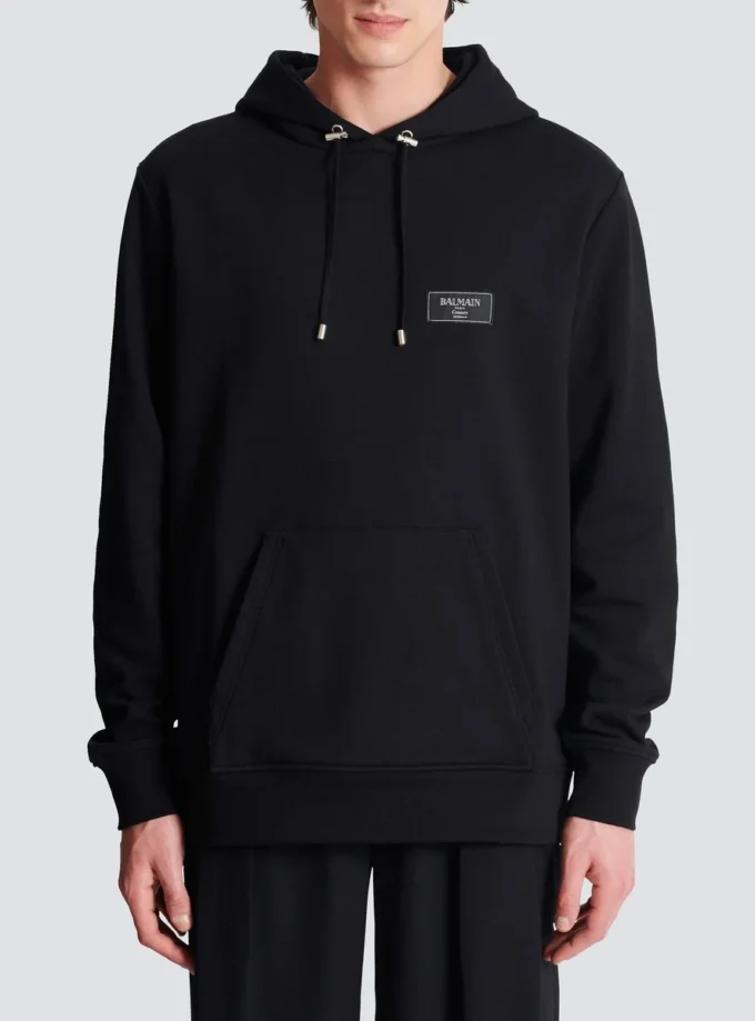 Hoodie mit Balmain Couture-Label Hoodie mit Balmain Couture-Label