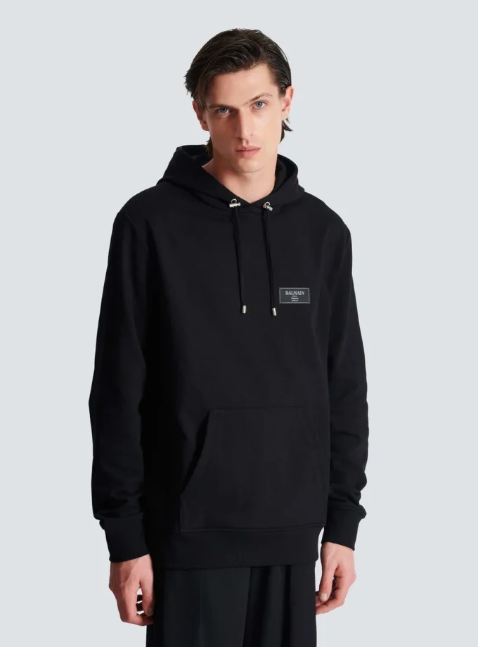 Hoodie mit Balmain Couture-Label Hoodie mit Balmain Couture-Label