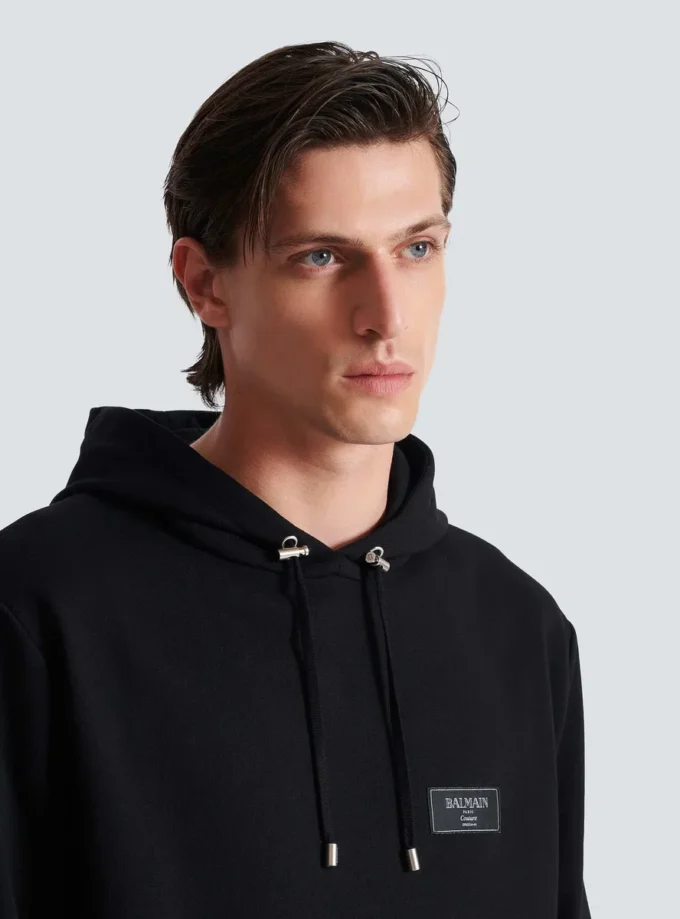 Hoodie mit Balmain Couture-Label Hoodie mit Balmain Couture-Label