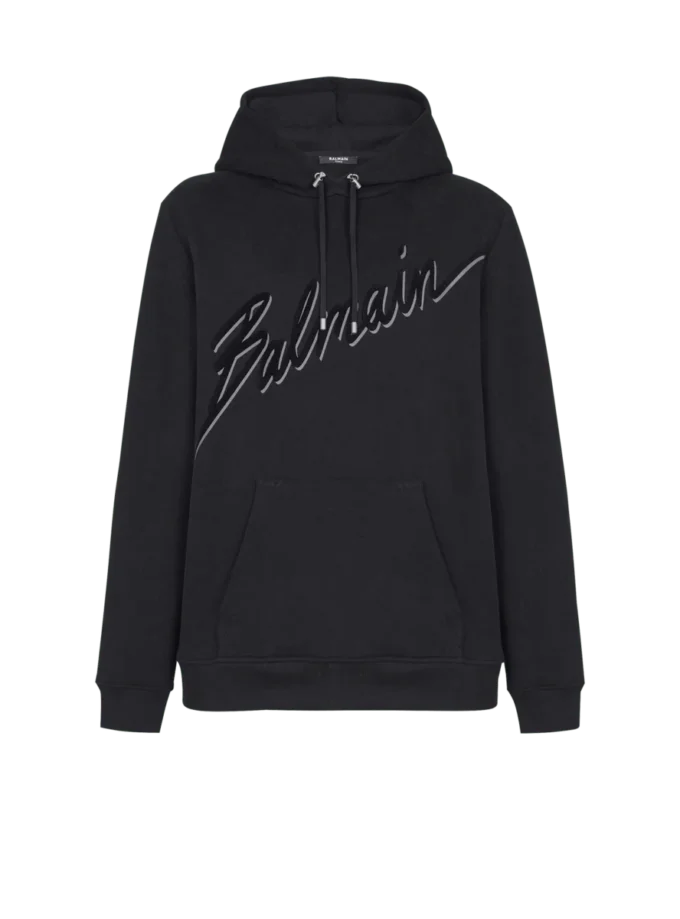 Hoodie mit Balmain-Schriftzug Hoodie mit Balmain-Schriftzug