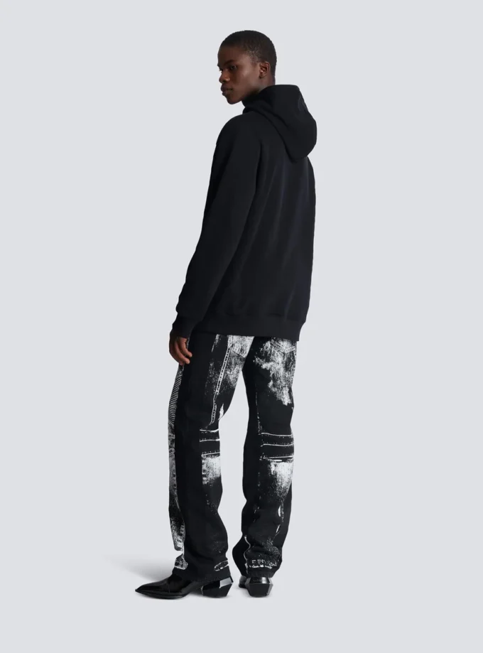Hoodie mit Balmain-Schriftzug Hoodie mit Balmain-Schriftzug