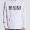 Hoodie mit Balmain-Stempelaufdruck Hoodie mit Balmain-Stempelaufdruck