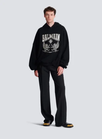 Hoodie mit Kristallstickerei