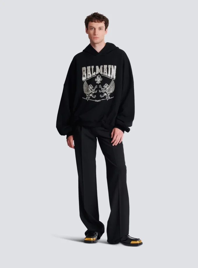 Hoodie mit Kristallstickerei Hoodie mit Kristallstickerei