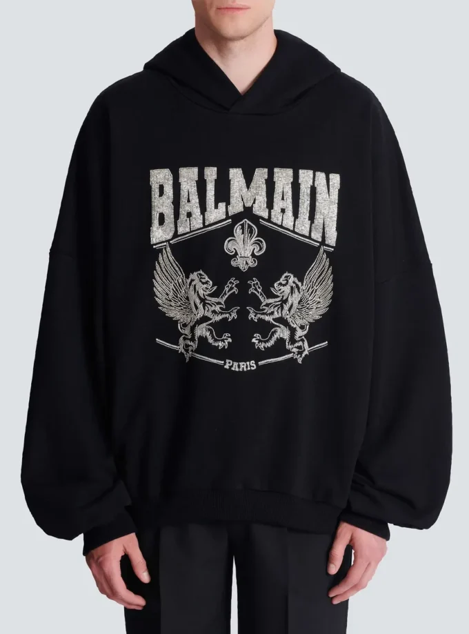Hoodie mit Kristallstickerei Hoodie mit Kristallstickerei