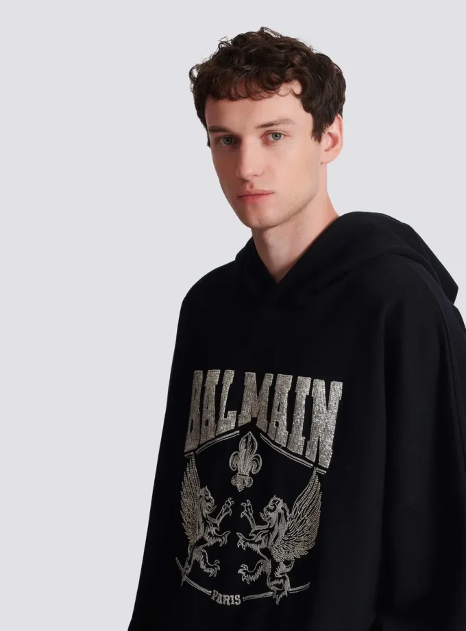Hoodie mit Kristallstickerei Hoodie mit Kristallstickerei