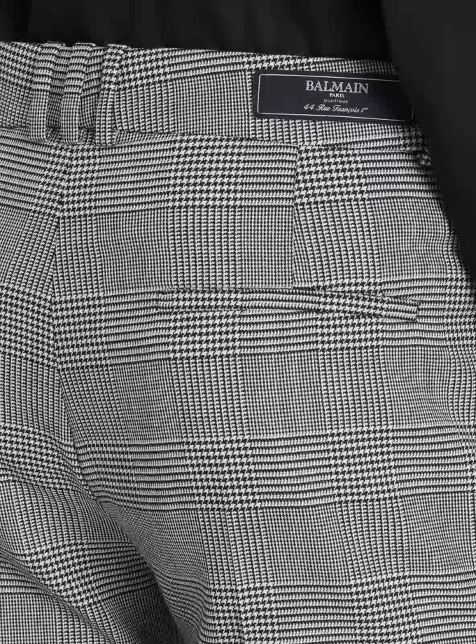 Hose mit Abnähern aus Prince-of-Wales-Wolle Hose mit Abnähern aus Prince-of-Wales-Wolle