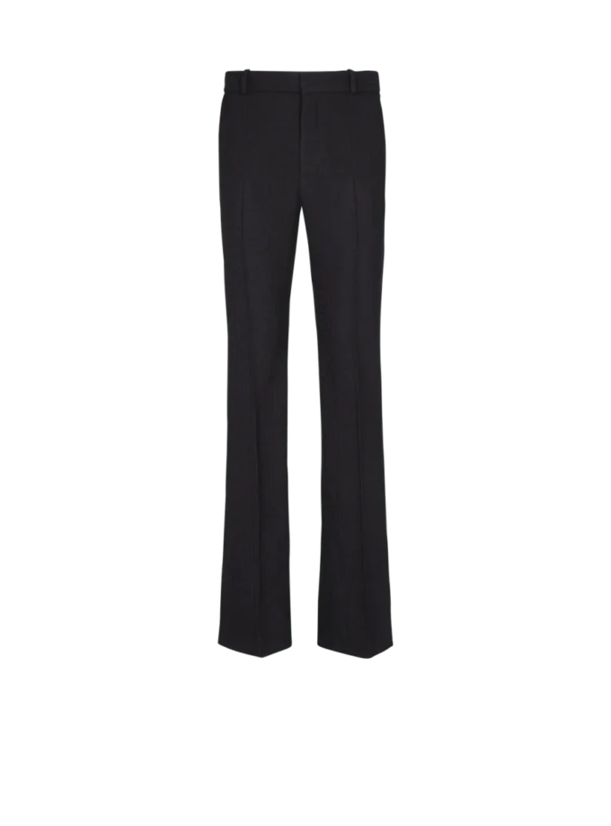Hose mit Abnähern und Grain-de-Poudre-Muster Hose mit Abnähern und Grain-de-Poudre-Muster