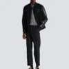 Jacke aus Varsity-Tweed und Kunstleder Jacke aus Varsity-Tweed und Kunstleder