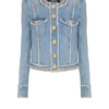 Jeansjacke mit Perlenbesatz Jeansjacke mit Perlenbesatz
