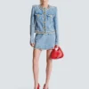 Jeansjacke mit Perlenbesatz Jeansjacke mit Perlenbesatz