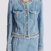 Jeansjacke mit Perlenbesatz Jeansjacke mit Perlenbesatz