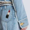 Jeansjacke mit Perlenbesatz Jeansjacke mit Perlenbesatz