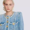 Jeansjacke mit Perlenbesatz Jeansjacke mit Perlenbesatz