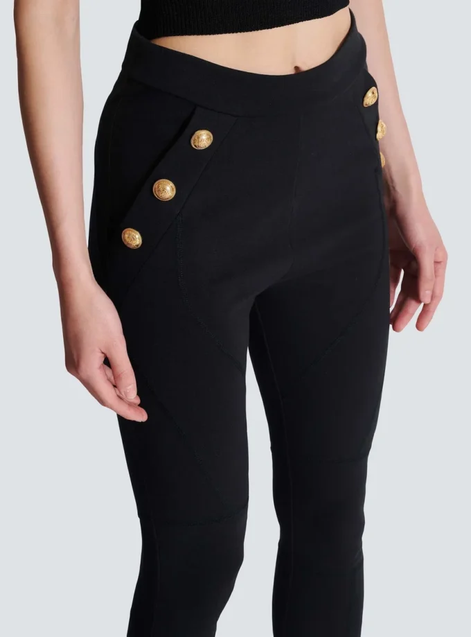 Jersey-Leggings mit 6 Knöpfen Jersey-Leggings mit 6 Knöpfen